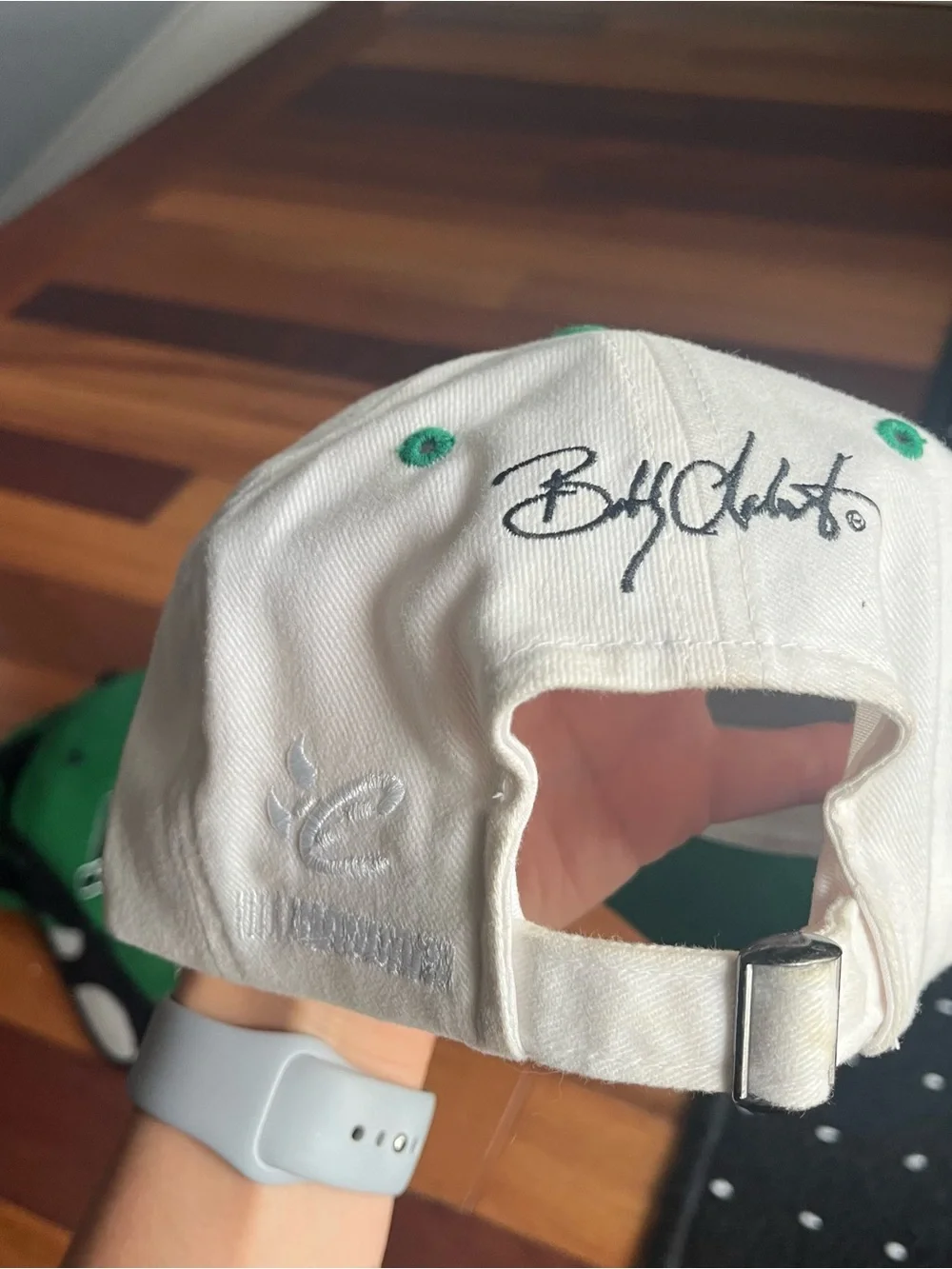Vintage NASCAR Bobby Labonte Racing Cap in White & Green